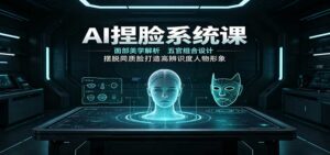 AI捏脸系统课：面部美学解析，五官组合设计，摆脱同质脸打造高辨识度人物形象