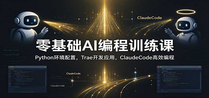 零基础AI编程训练课:Python环境配置,Trae开发应用,ClaudeCode高效编程 零基础AI编程训练课:Python环境配置,Trae开发应用,ClaudeCode高效编程